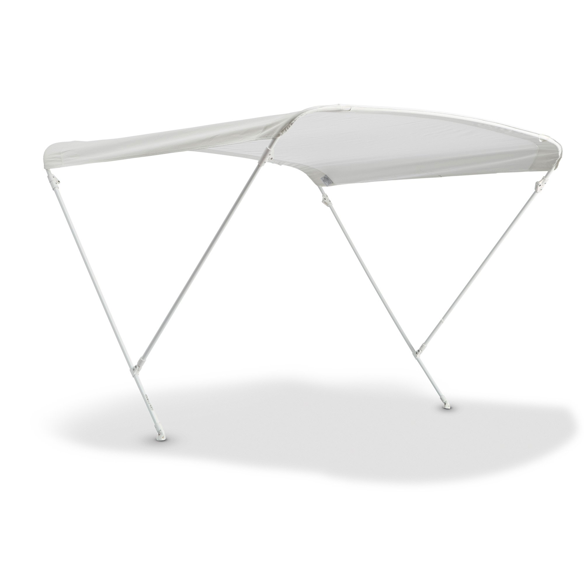 Elegance 2-Arch Bimini Top Durable 20 mm White Nylon Boat Cover with Fibreglass Reinforced Joints for Boats and Rafts